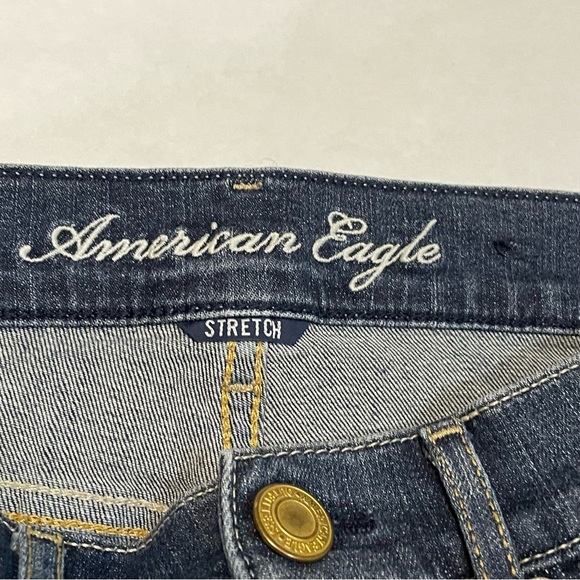 American Eagle Stretch Denim Blue Jean Shorts Women’s Size 2 - Picture 3 of 4